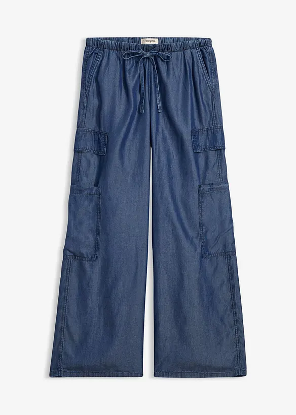 Vid pull on-bukse i lett lyocell, bonprix