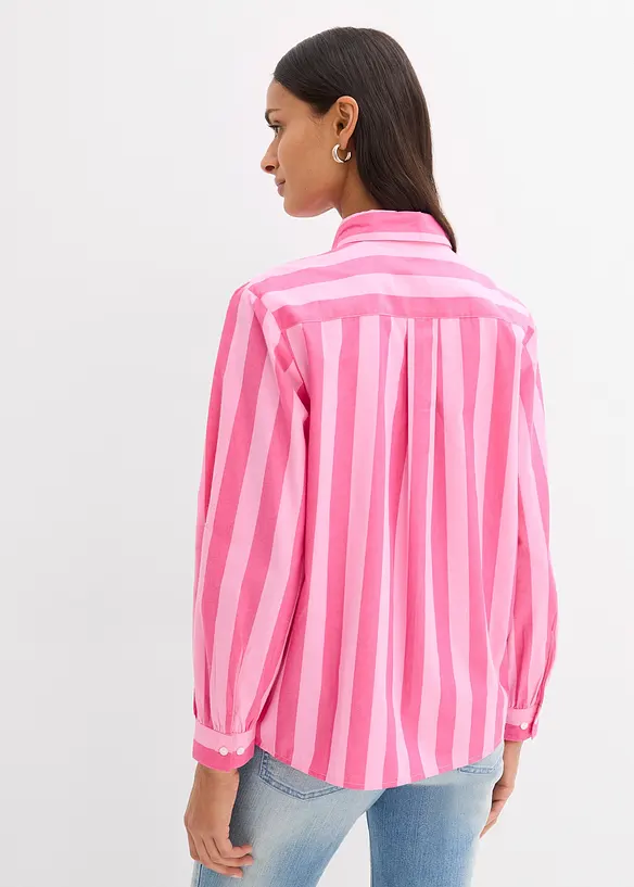 Skjortebluse i 100% &oslash;kologisk bomull, bonprix