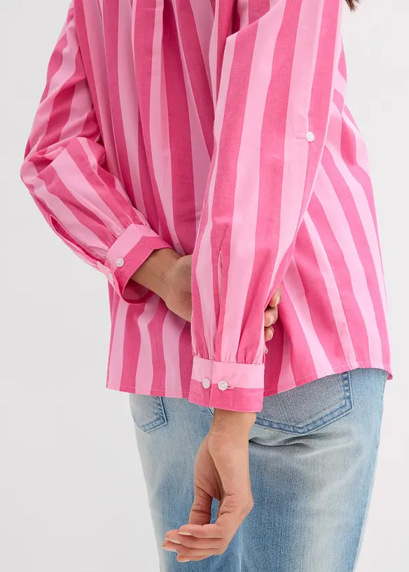 Skjortebluse i 100% &oslash;kologisk bomull, bonprix