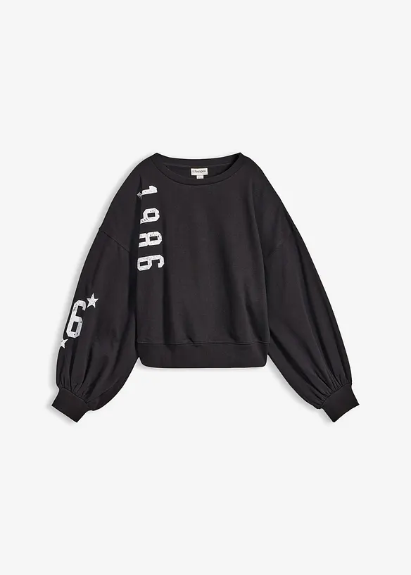 Oversized sweatshirt i 100% &oslash;kologisk bomull, bonprix