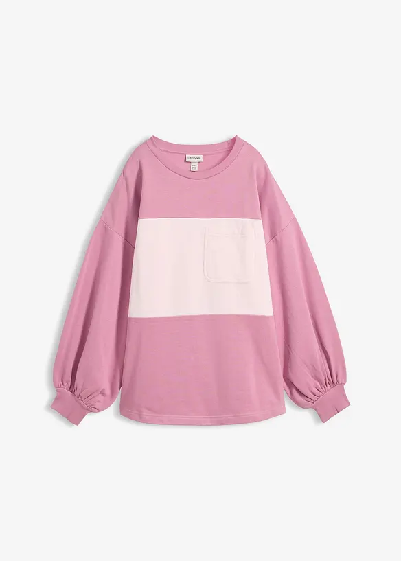 Oversized sweatshirt i 100% &oslash;kologisk bomull, bonprix