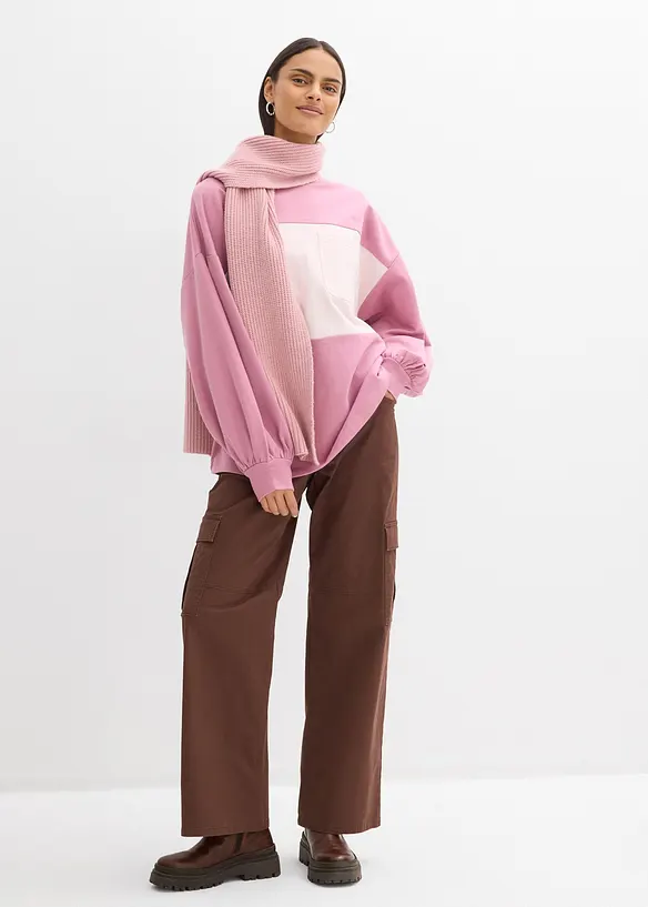 Oversized sweatshirt i 100% &oslash;kologisk bomull, bonprix