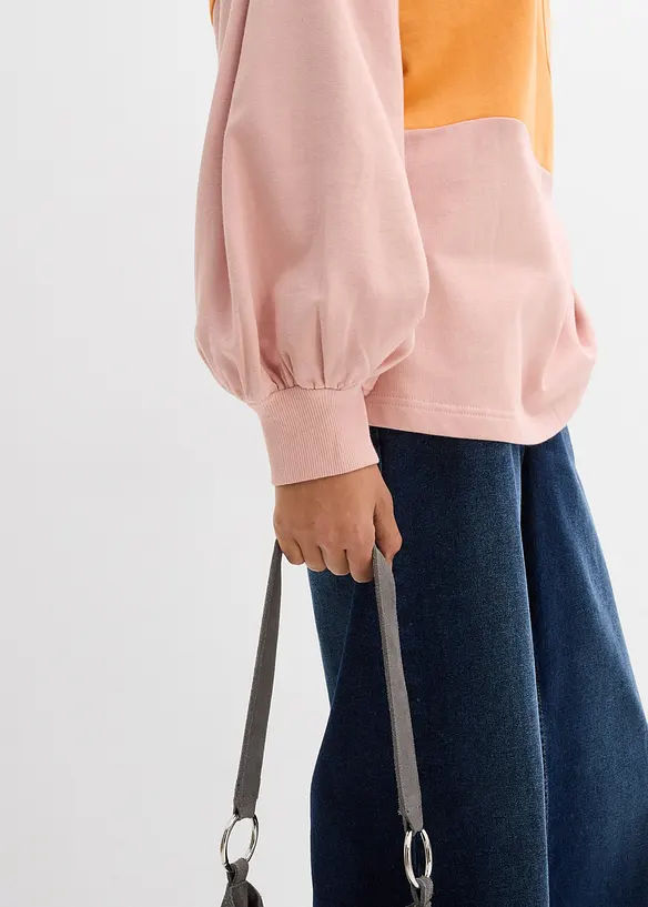 Oversized sweatshirt i 100% &oslash;kologisk bomull, bonprix