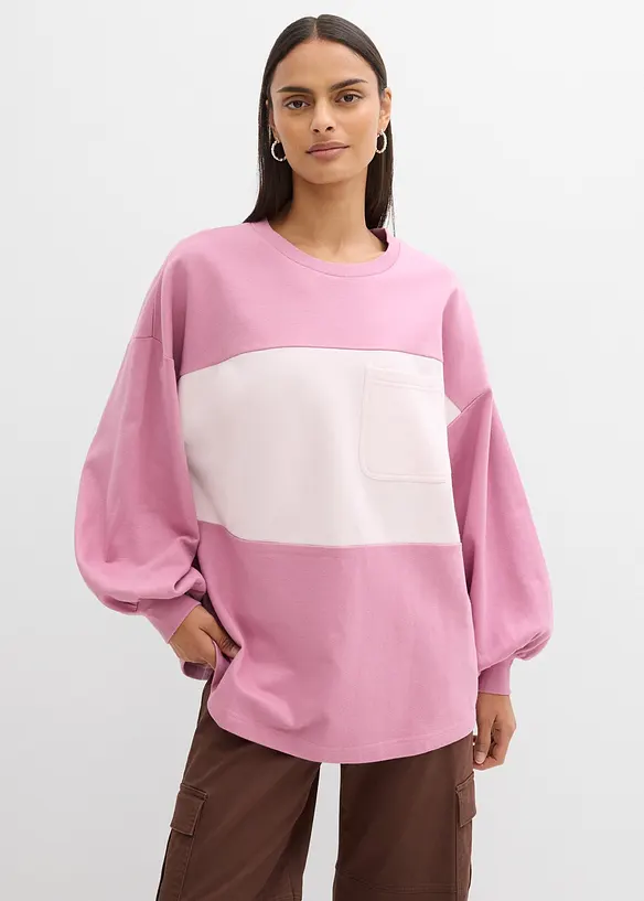 Oversized sweatshirt i 100% &oslash;kologisk bomull, bonprix