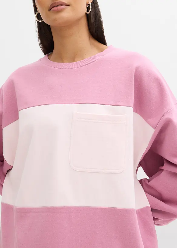 Oversized sweatshirt i 100% &oslash;kologisk bomull, bonprix