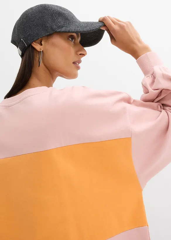 Oversized sweatshirt i 100% &oslash;kologisk bomull, bonprix