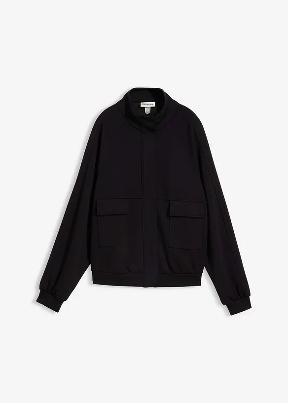 Sweatjakke i scubamateriale, bonprix