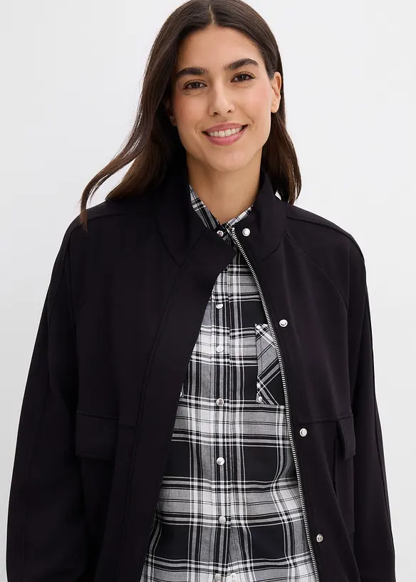 Sweatjakke i scubamateriale, bonprix