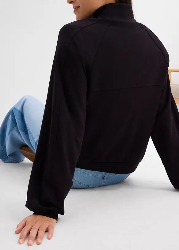 Sweatjakke i scubamateriale, bonprix