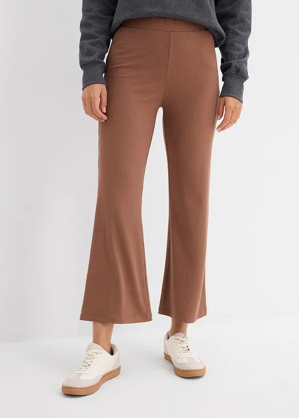 Kosebukse i ribbet viskosemiks med kortere ben, bonprix