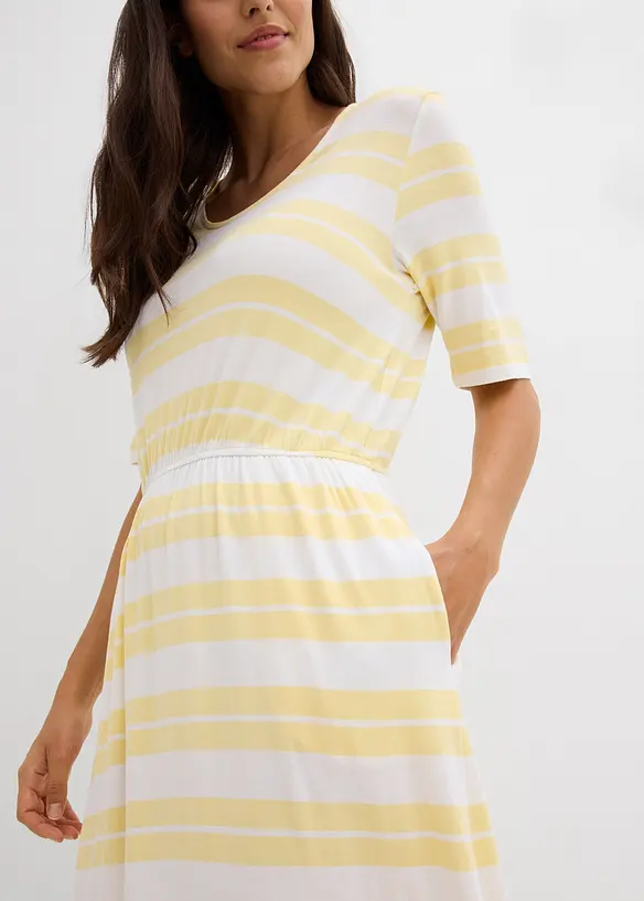 Trikotkjole i viskosemiks, bonprix