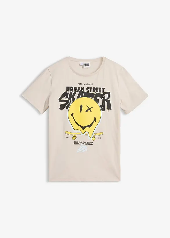 Smilefjes-T-skjorte i 100% &oslash;kologisk bomull, SmileyWorld