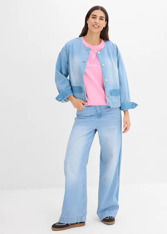 Sweatshirt i bomullsmiks, bonprix