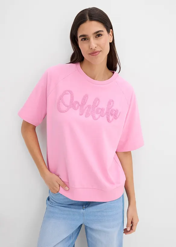 Sweatshirt i bomullsmiks, bonprix