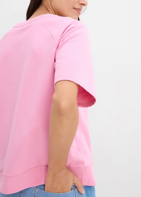 Sweatshirt i bomullsmiks, bonprix