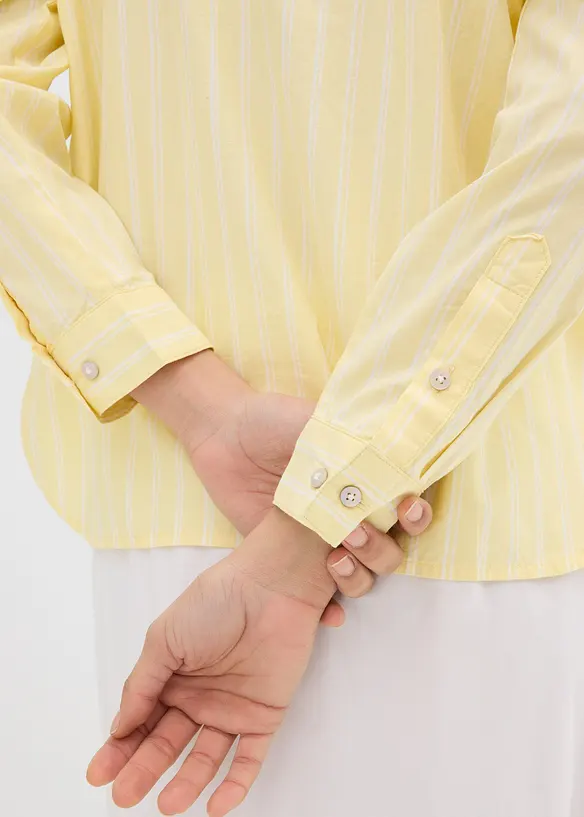 Stripete skjorte i 100% &oslash;kologisk bomull, bonprix