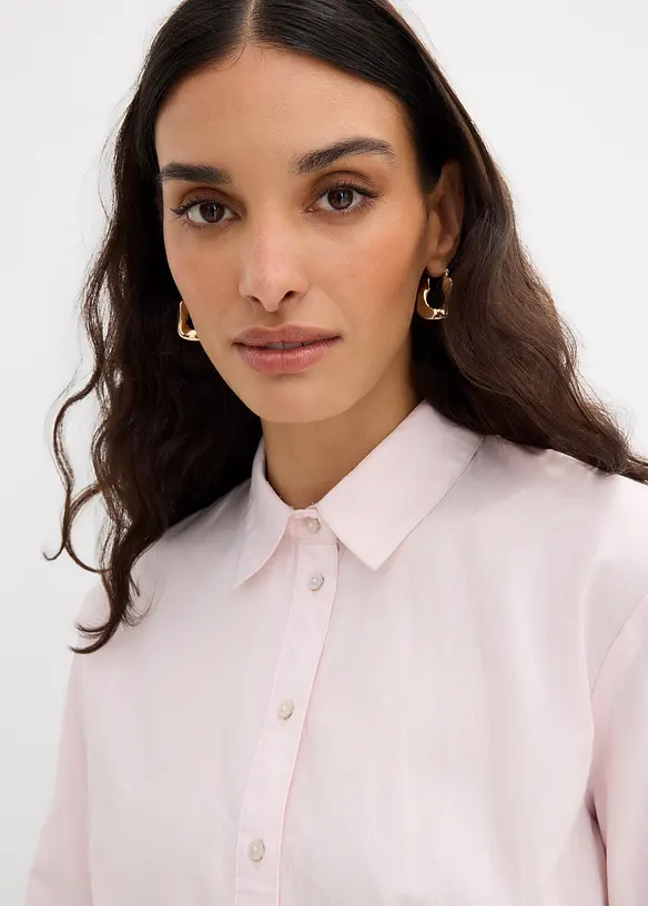 Stripete skjorte i 100% &oslash;kologisk bomull, bonprix