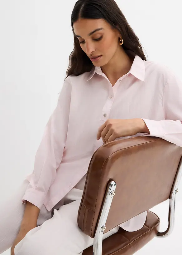 Stripete skjorte i 100% &oslash;kologisk bomull, bonprix