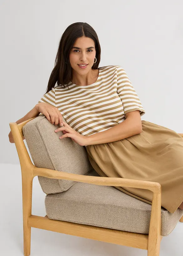 Trikotkjole i 100% bomull, bonprix