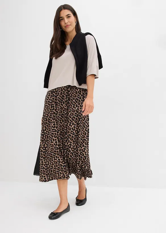 Trikotkjole i lett viskose-elastanmiks, bonprix