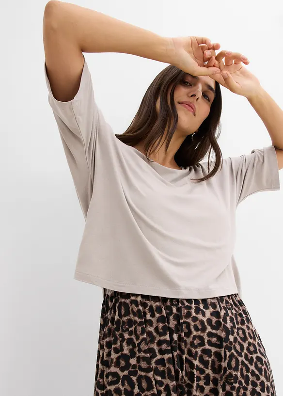 Trikotkjole i lett viskose-elastanmiks, bonprix