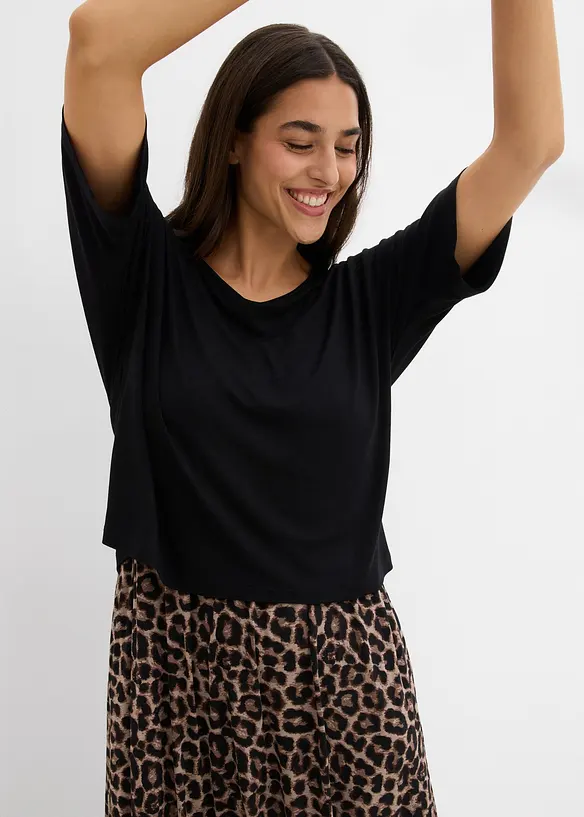 Trikotkjole i lett viskose-elastanmiks, bonprix