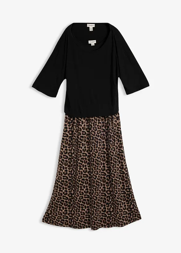 Trikotkjole i lett viskose-elastanmiks, bonprix