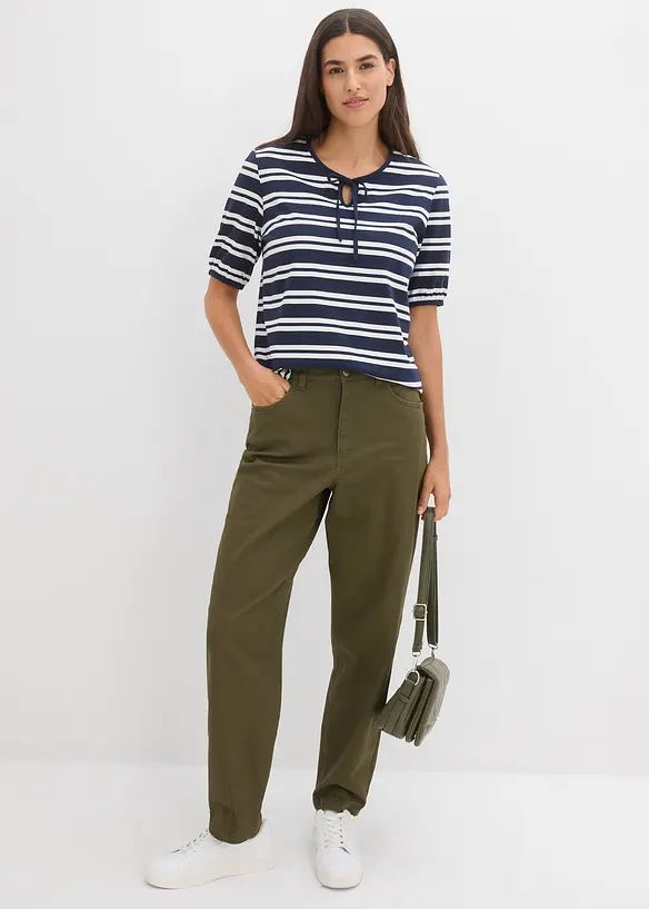 Barrel bukse med komfortlinning, bonprix