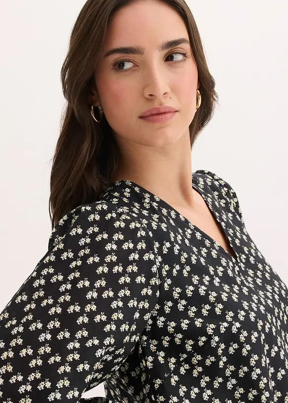 Minikjole av strukturert, krinklet materiale, bonprix