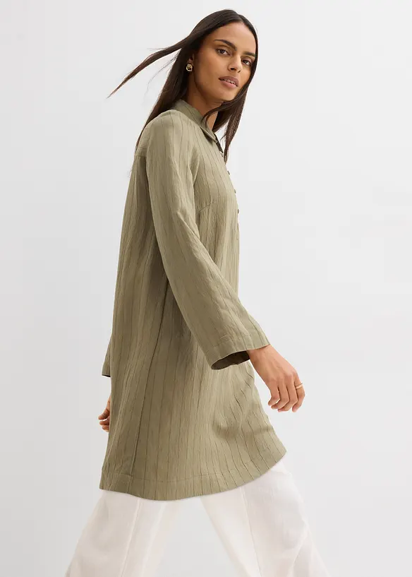 Skjortekjole av viskosemiks, bonprix