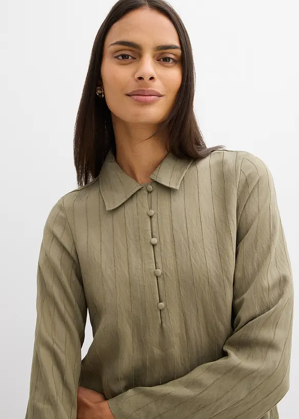 Skjortekjole av viskosemiks, bonprix