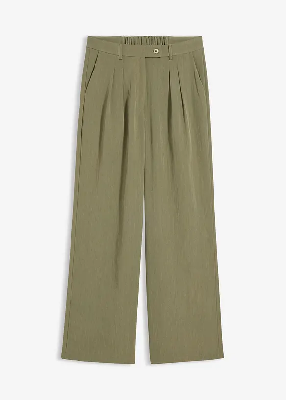 Bukse med dekorativ knapp av viskosemiks, bonprix