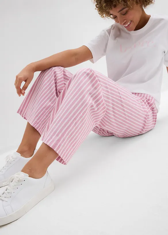 Vid bukse i bomullspoplin, bonprix