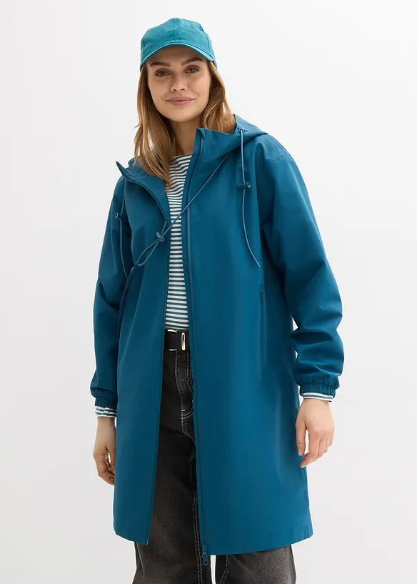 Regnfrakk i lett materiale med skulderveske, bonprix