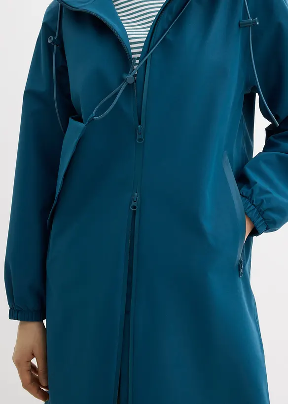 Regnfrakk i lett materiale med skulderveske, bonprix