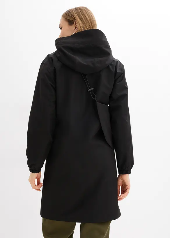 Regnfrakk i lett materiale med skulderveske, bonprix