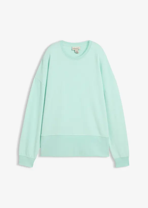 Oversized sweatshirt i bomullsmiks, bonprix