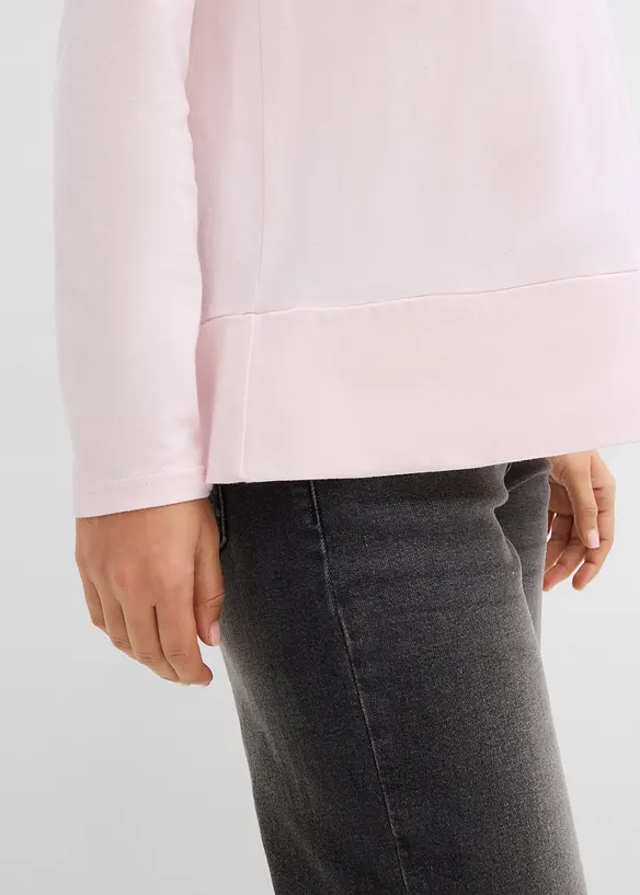 Langermet topp i &oslash;kologisk bomull, bonprix