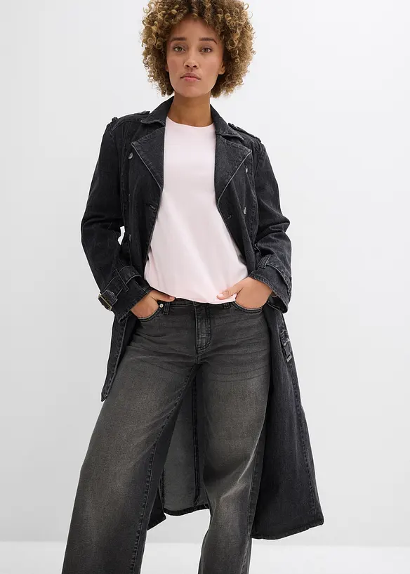 Langermet topp i &oslash;kologisk bomull, bonprix