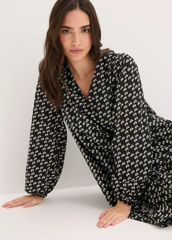 Minikjole av strukturert, krinklet materiale, bonprix