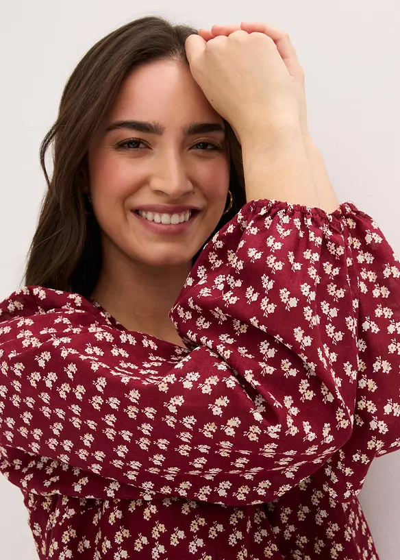 Minikjole av strukturert, krinklet materiale, bonprix