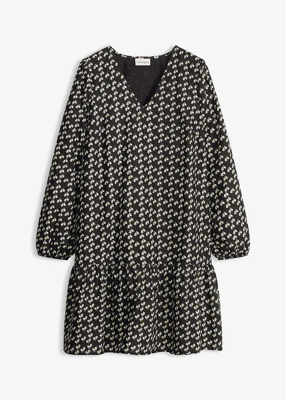 Minikjole av strukturert, krinklet materiale, bonprix