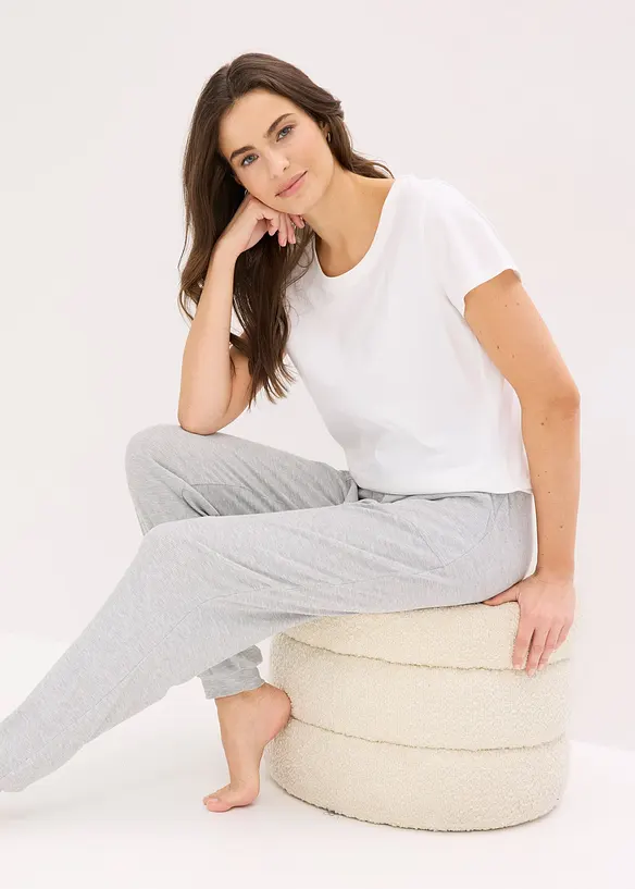 Kosebukse i lett ribbet viskose, bonprix