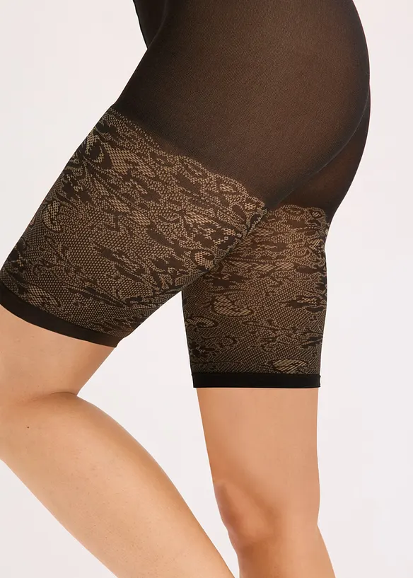 Sykkelbukse med anti-gnisse-effekt og blonder 110 DEN, bonprix