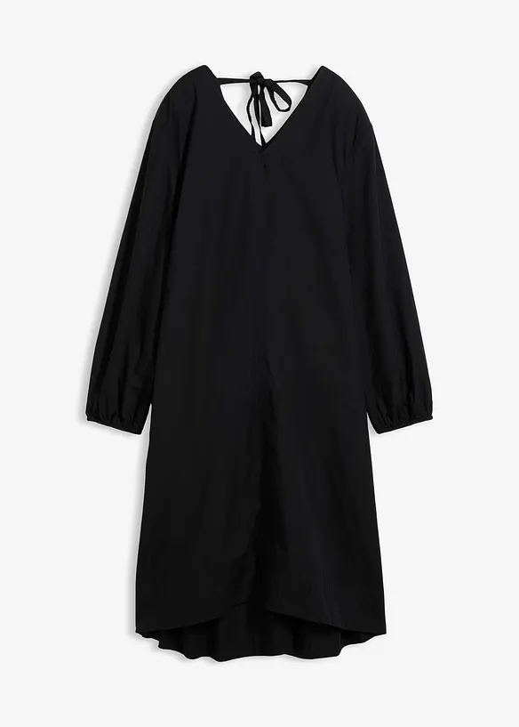 Skjortekjole med boblekant p&aring; ermene, bonprix