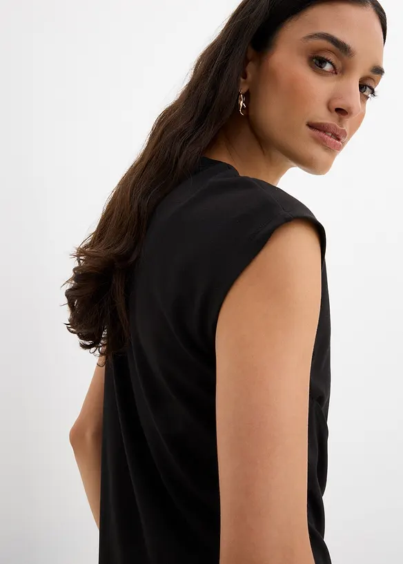 Topp med asymmetrisk fald av viskosemiks, bonprix