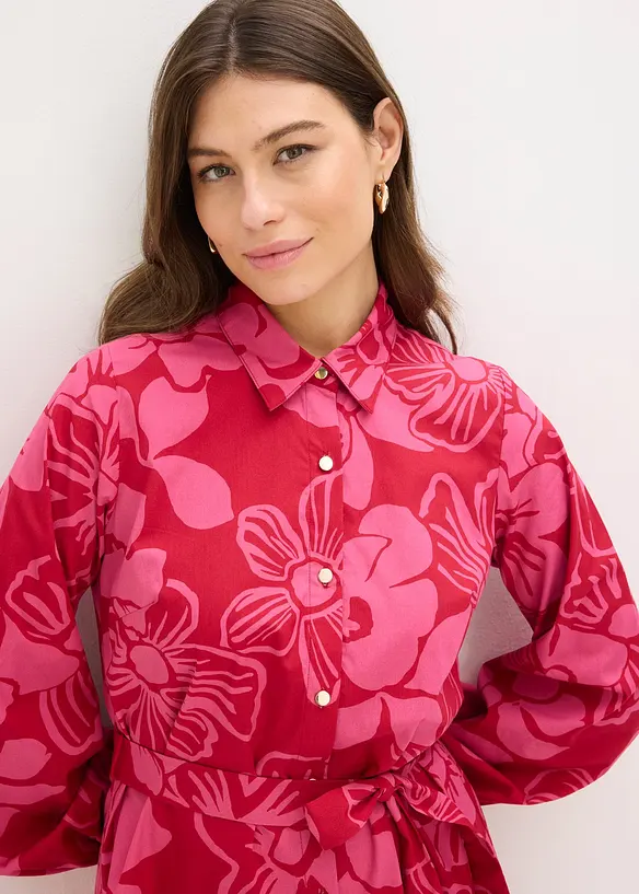 Skjortekjole i 100% bomull, bonprix