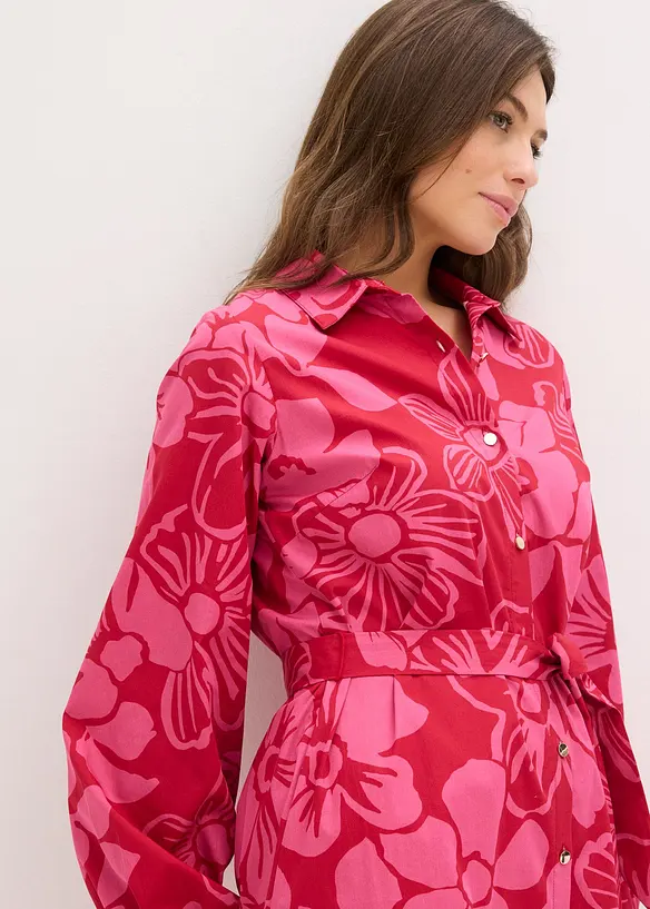 Skjortekjole i 100% bomull, bonprix