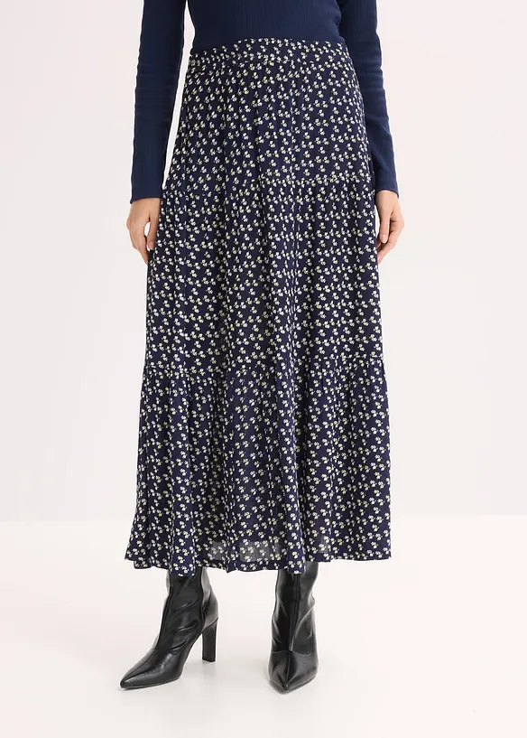 Volangskj&oslash;rt i strukturert viskosemateriale, bonprix