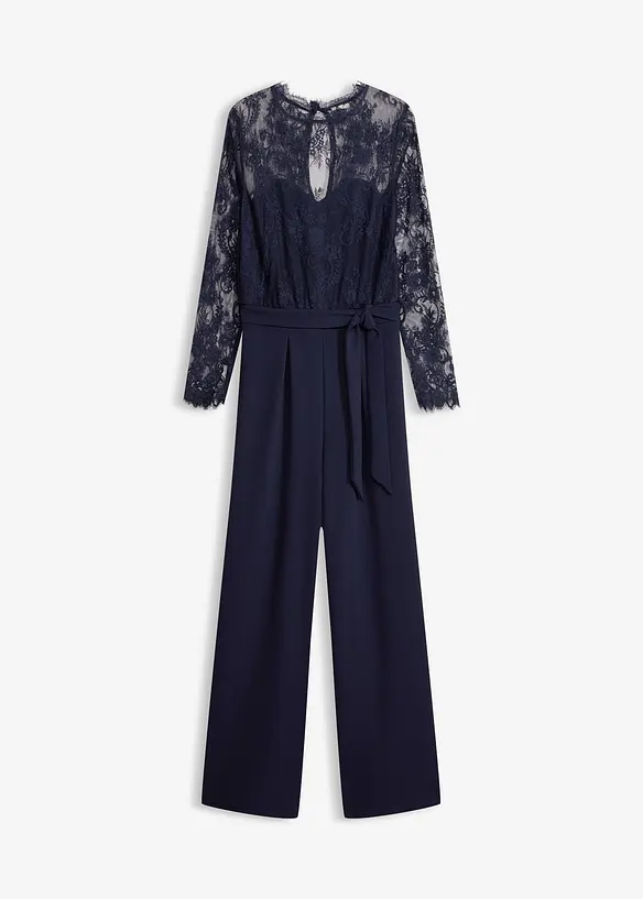 Jumpsuit med blonder, bonprix